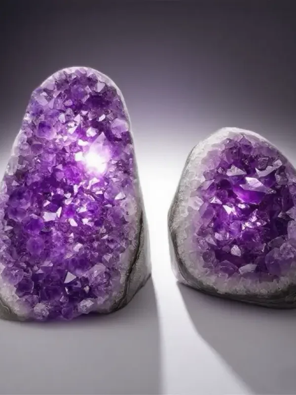 A stunning ethically sourced large Amethyst Geode with vibrant purple crystals. Ideal for home decor as a centerpiece, meditation spaces for spiritual healing, and crystal collections, this geode radiates positive energy and natural beauty.