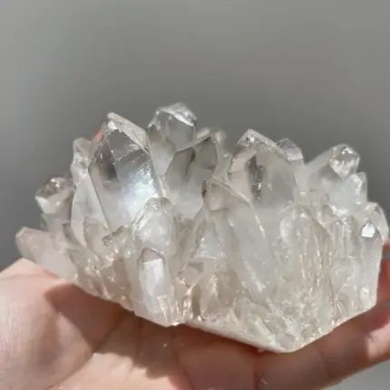 Natural Clear Quartz Crystal Cluster - Raw Gemstone for Energy Healing and Decor