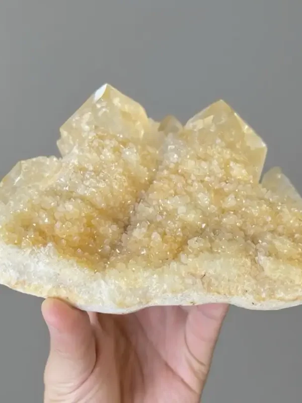 Natural citrine crystal cluster - raw gemstone for healing and decor