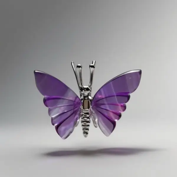 Natural crystal butterfly decorative ornament for home and office decor