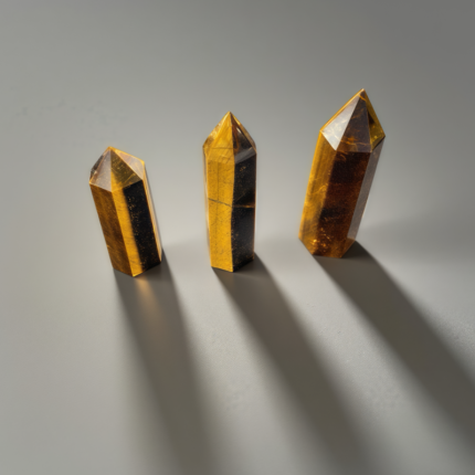 Premium tiger eye crystal tower with rich golden - brown hues and chatoyancy, perfect for decor and healing