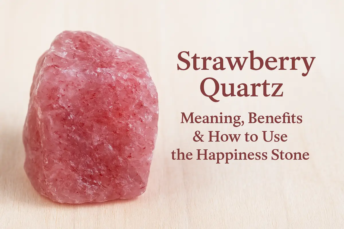 strawberry quartz meaning, benefits, healing and how to use the happiness stone