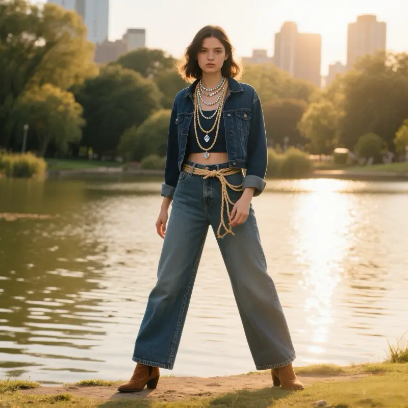 Stacked raw crystal necklaces for everyday bohemian style